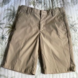 Lands end khaki active chino uniform shorts